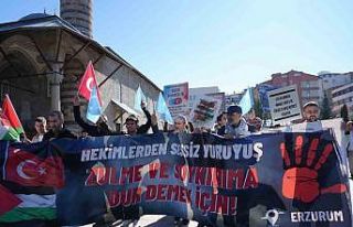 Erzurum’da sağlıkçıların 103 haftalık yürüyüşü...