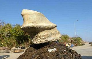 Giresun’un Bulancak ilçesinde denizde bulunan cisim...