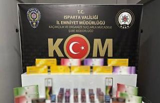 Isparta’da bir evde yapılan aramada çok sayıda...