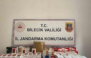 Jandarmanın baskın yaptığı evde kaçak tütün...