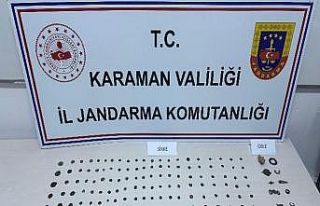 Karaman’da 148 adet tarihi sikke ele geçirildi:...