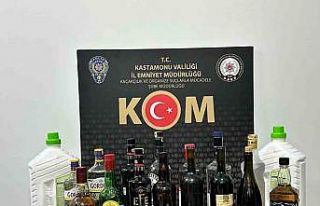 Kastamonu’da 15 şişe el yapımı alkol ele geçirildi