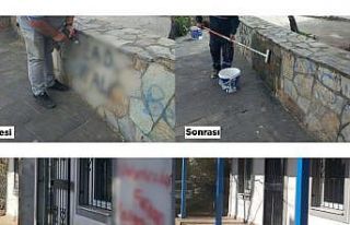 Kent estetiğini bozan yazılar ve resimler belediye...