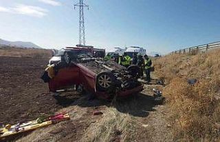 Konya’da otomobil şarampole yuvarlandı: 1 ölü,...