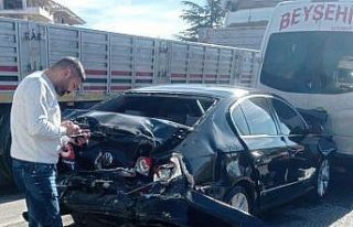 Kulu’da zincirleme trafik kazası: 2 yaralı