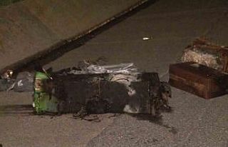 Kuzey Marmara Otoyolu’nda kamyonun lastiğinde başlayan...