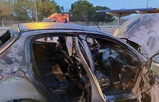 Lüleburgaz’da otomobil yangını