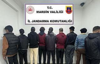 Mardin’de 9 düzensiz göçmen yakalandı