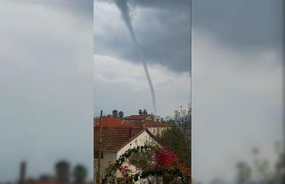 Marmaris’te oluşan hortum kameraya yansıdı