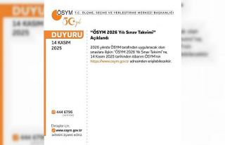 ÖSYM sınav takvimi açıklandı