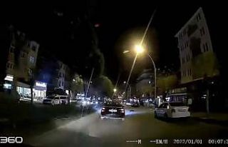 Otomobilin altında kalan kedi telef oldu