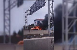 Pursaklar’da araç yangını