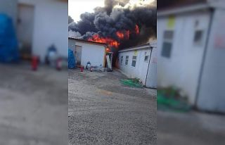 Rize’de şantiyede yangın