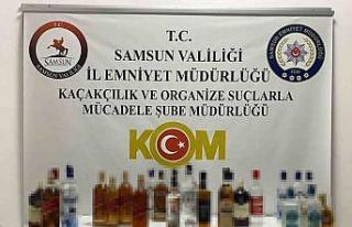 Samsun’da 28,1 litre sahte içki ve 35 litre etil...