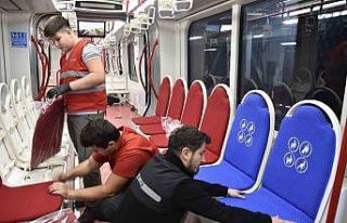 Samsun’da tramvayların koltukları yenileniyor