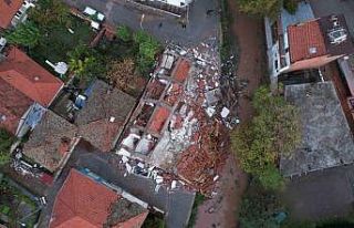 Sındırgı depreminde hasar tespit çalışmaları...