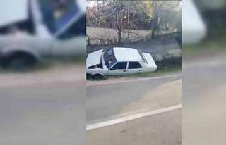 Sinop’ta otomobil su kanalına düştü: 1 yaralı