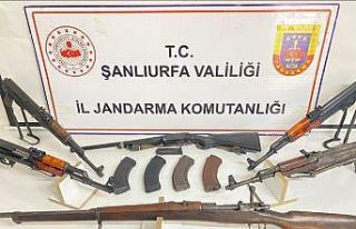Siverek’te çok sayıda silah ele geçirildi