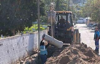 Söke’de yağmur suyu hattı çalışmaları sürüyor
