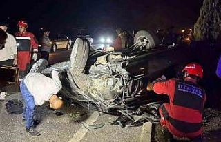 Takla atan araçta sürücü hafif yaralandı