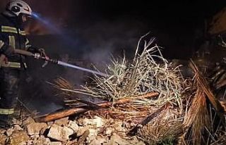 Tek katlı evdeki yangın korkuttu