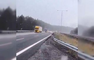 TEM’in Bolu geçişinde kar başladı