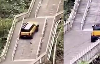 Tianmen Dağı’nın 999 merdivenini tırmanan test...