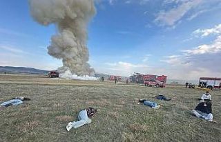 Uşak Üniversitesi Sivil Havacılık MYO, havalimanındaki...