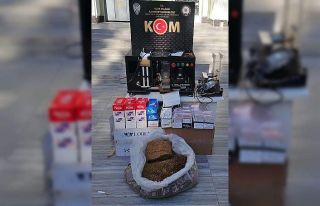 Uşak’ta çok sayıda kaçak makaron ve tütün...