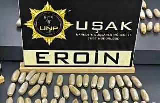 Uşak’ta midelerinde eroin taşıyan iki şüpheli...