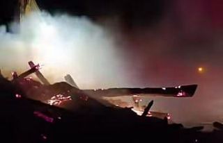 Van’da samanlık yangını