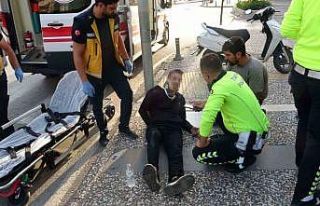Yayaya çarpmamak için motosikleti devirdi: 1 yaralı