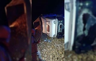 Yozgat’ta kontrolden çıkan tır devrildi: 1 ölü