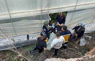 7 metrelik duvardan düşen çiftçi yaralandı