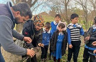 Altıntaş’ta öğrenciler fidanları toprakla buluşturdu