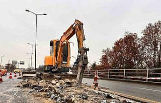 Ankara’da tek kişilik yol çalışması