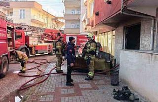 Apartman dairesinde yangın