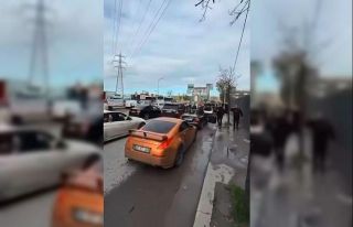 Bağcılar’da düğün konvoyu yolu kapattı