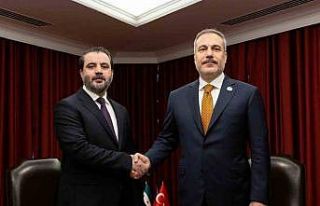 Bakan Fidan, Suriye Dışişleri Bakanı Şeybani...