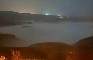 Batman’da Dicle Nehri üzerinde sis denizi