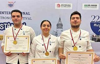 ‘BAU Gastronomi’ öğrencilerine 2 altın madalya