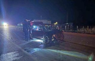 Bayramiç’te otomobille motorsiklet çarpıştı:...