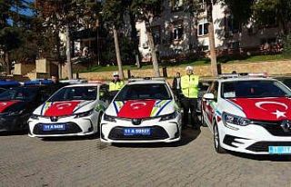 Bilecik’te emniyet ve jandarmanın araç filosu...