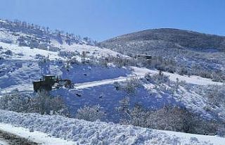 Bingöl’de kapanan köy yollarında çalışmalar...