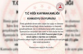 Bingöl’ün 2 ilçesinde eğitime 1 gün ara verildi