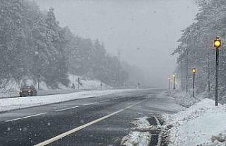 Bolu Dağı’nda kar yağışı yeniden başladı