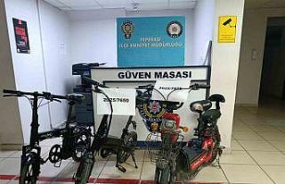 Çalınan bisikletler polis tarafından bulundu
