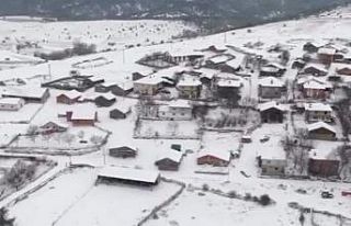 Çankırı’nın yüksek kesimlerinde kar yağışı...