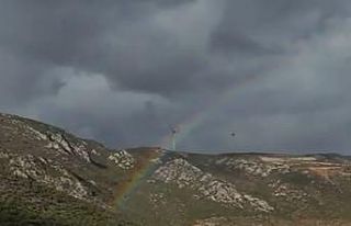 Çocukluk hayali olan gökkuşağının altından...