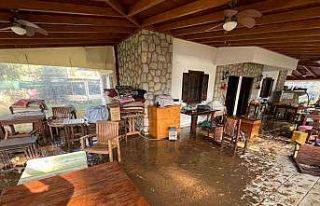 Datça’da sağanak yağış etkili oldu